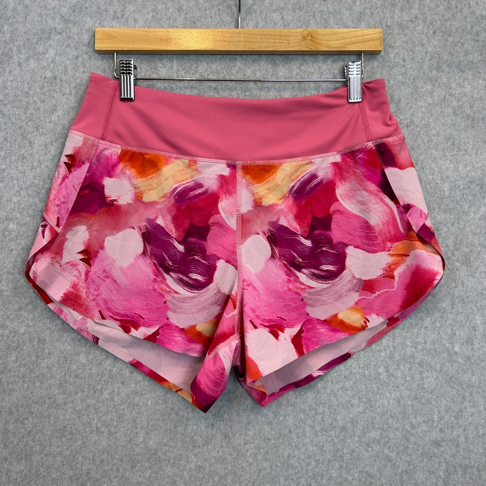 Athleta Run With It Short Pink Abstract Brushstroke Print Running Women Size S